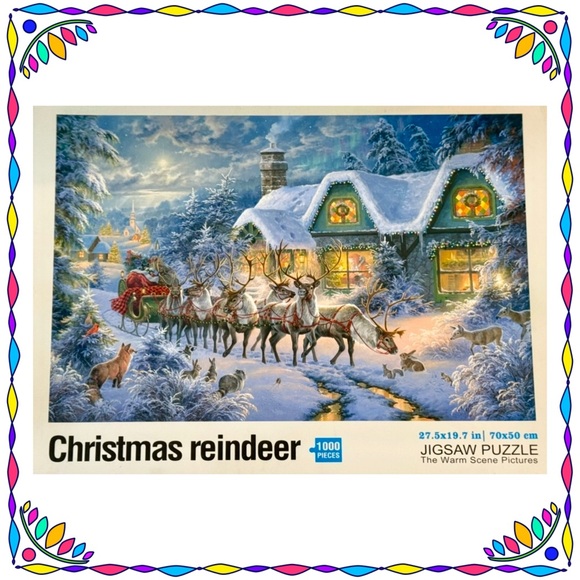 Other - Jigsaw puzzle - The Warm Scene Pictures brand - Christmas Reindeer - 1000 pieces